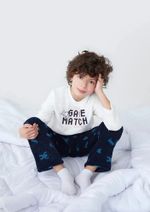 Pijama Infantil Menino Longo Estampado Em Fleece