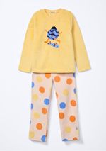 Pijama Infantil Menino Longo Estampado Em Fleece