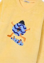 Pijama Infantil Menino Longo Estampado Em Fleece
