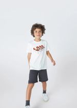 Conjunto Manga Curta Infantil Menino Em Malha De Algodão