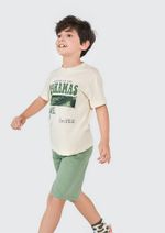 Conjunto Manga Curta Infantil Menino Em Malha De Algodão