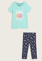 Conjunto Infantil Menina Com Calça Estampada