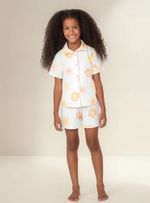 Pijama Infantil Menina Estampado Curto 2 Peças