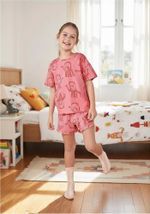 Pijama Curto Infantil Menina + Scrunchie