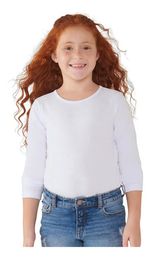 Blusa Básica Infantil Menina Manga Longa (6326 X)