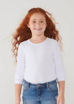 Blusa Básica Infantil Menina Manga Longa (6326 X)