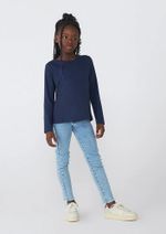 Blusa Básica Infantil Menina Manga Longa (6326 X)