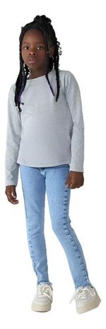 Blusa Básica Infantil Menina Manga Longa (6326 X)