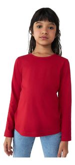 Blusa Básica Infantil Menina Manga Longa (6326 X)