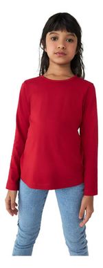 Blusa Básica Infantil Menina Manga Longa (6326 X)