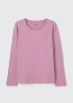 Blusa Básica Infantil Menina Manga Longa Com Patch