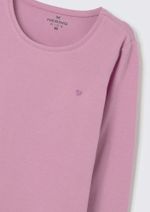 Blusa Básica Infantil Menina Manga Longa Com Patch