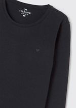 Blusa Básica Infantil Menina Manga Longa Com Patch