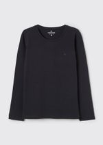Blusa Básica Infantil Menina Manga Longa Com Patch