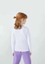 Blusa Básica Infantil Menina Manga Longa Com Patch