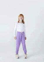 Blusa Básica Infantil Menina Manga Longa Com Patch