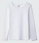 Blusa Básica Infantil Menina Manga Longa Com Patch