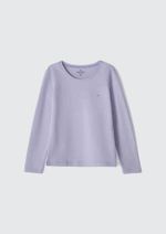 Blusa Básica Infantil Menina Manga Longa Com Patch