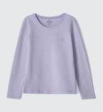 Blusa Básica Infantil Menina Manga Longa Com Patch