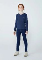 Blusa Básica Infantil Menina Manga Longa Com Patch