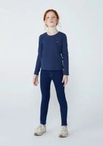 Blusa Básica Infantil Menina Manga Longa Com Patch