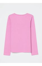 Blusa Básica Infantil Menina Manga Longa Com Patch