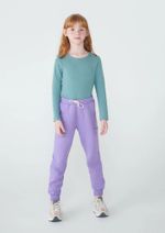 Blusa Básica Infantil Menina Manga Longa Com Patch
