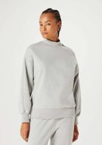 Blusão Básico Feminino Em Moletom Peluciado Oversized