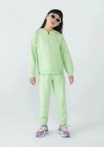Calça Básica Infantil Menina Jogger Em Moletom Peluciado
