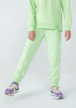 Calça Básica Infantil Menina Jogger Em Moletom Peluciado