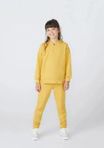 Calça Básica Infantil Menina Jogger Em Moletom Peluciado