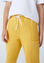 Calça Básica Infantil Menina Jogger Em Moletom Peluciado