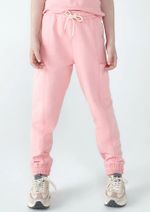 Calça Básica Infantil Menina Jogger Em Moletom Peluciado