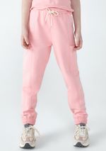 Calça Básica Infantil Menina Jogger Em Moletom Peluciado