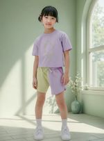 Conjunto Curto Infantil Menina Colorido