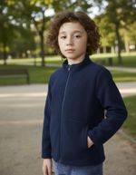 Jaqueta Infantil Unissex Gola Alta Em Fleece