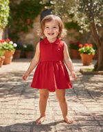 Body Vestido Bebê Menina Gola Polo