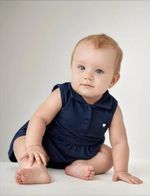 Body Vestido Bebê Menina Gola Polo