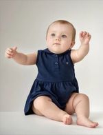 Body Vestido Bebê Menina Gola Polo
