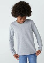 Camiseta Manga Longa Infantil Menino Em Malha De Algodão
