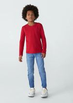 Camiseta Manga Longa Infantil Menino Em Malha De Algodão