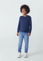 Camiseta Manga Longa Infantil Menino Em Malha De Algodão
