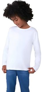 Camiseta Manga Longa Infantil Menino Em Malha De Algodão