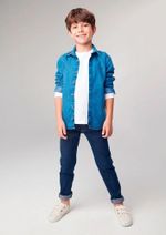 Camiseta Manga Longa Infantil Menino Em Malha De Algodão