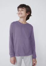Camiseta Manga Longa Infantil Menino Em Malha De Algodão