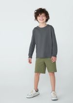 Camiseta Manga Longa Infantil Menino Em Malha De Algodão