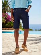 Bermuda Jeans Masculina Reta Soft Touch