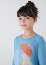 Blusa Infantil Menina Manga Longa Com Estampa