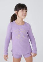 Blusa Infantil Menina Manga Longa Com Estampa
