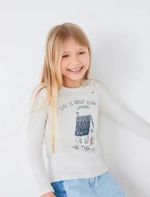 Blusa Infantil Menina Manga Longa Com Estampa